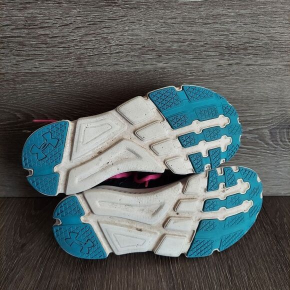 Under Armour Shoes Youth 4 Micro G Speed Swift Pink Black Mesh - Picture 10 of 11